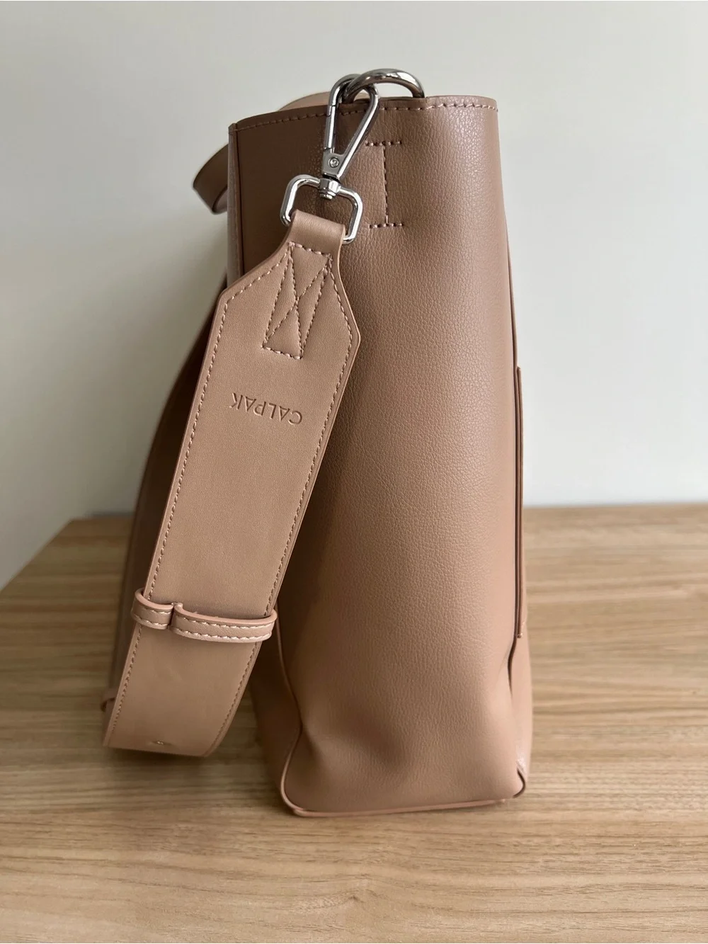 CALPAK Haven 16" Laptop Work Travel Tote Bag in Taupe - Picture 8 of 16